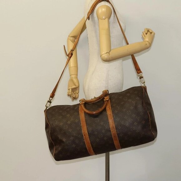 LOUIS VUITTON Monogram Keepall Bandouliere 50 Boston Bag M41416 LV Auth 132553 - Picture 15 of 16